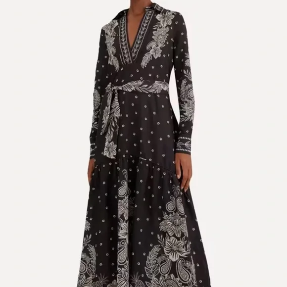 Farm Rio Black Paisley Dress - Picture 3 of 3